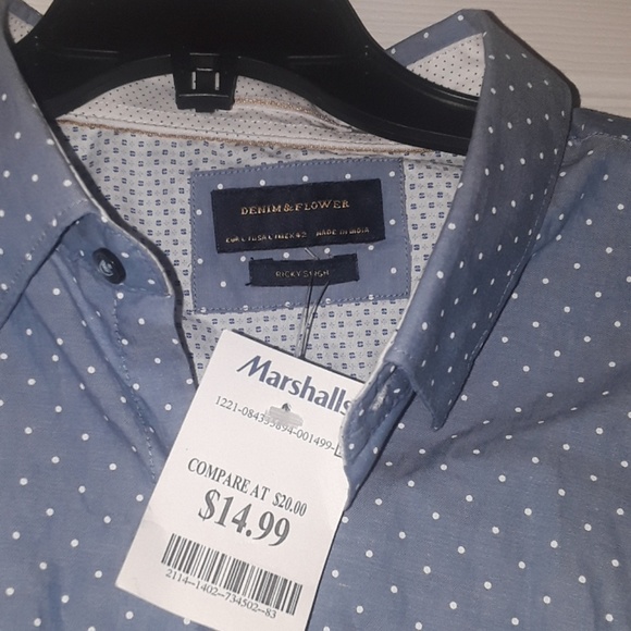 Denim & Flower Button-down shirt - Picture 2 of 3